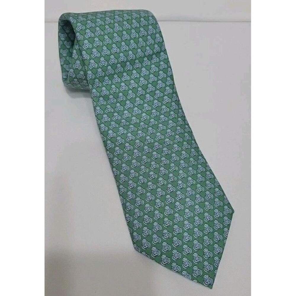 EUC Vineyard Vines Vinson & Elkins NAPE 2015 Silk Tie Green Custom Corporate